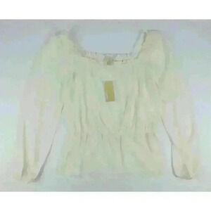 NWT $88 Michael Kors Womens M Off -the-shoulder Top